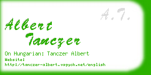 albert tanczer business card